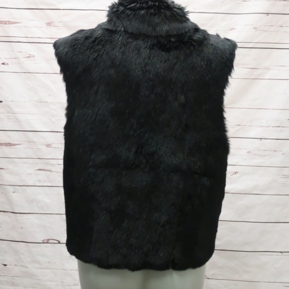 Adrienne Landau Rabbit Fur Vest Black - Picture 6 of 8